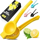 Zulay 7 cm zitronenpresse edelstahl, hohe Qualität Zitruspresse, manuelle Presse für den bestmöglichen Saft, zitronenpresse manuell handpresse, einfach zu bedienen lemon squeezer & limettenpresse