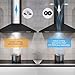 SNDOAS Black Range Hood,Wall Mount Range Hood 30 inch,Stainless Steel Kitchen Hood with Ducted/Ductless Convertible,Stove Vent Hood,Aluminum Filters,3 Speed Exhaust Fan,LED Light,Button Control