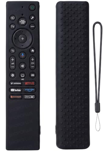 Image of SHOPOFLUX Silicone Cover Compatible with Sony Bravia Smart Tv Voice Remote Case with Lanyard [Remote NOT Included]