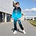xueteox Boys Letter Graphic Print Hoodie Sweatshirt and Flap Pocket Sweatpants, Fall Winter Outfits for Kids (Blue, 10Y)