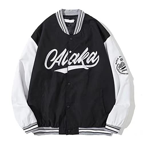 Veste rétro en cuir brodée uniforme de baseball urbain pour femme et homme