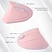 SVJEFY Left Handed Ergonomic Mouse, Vertical Wireless Mouse for Left Hand, 2.4G USB Carpal Tunnel Lefty Mouse, 3 Adjustable DPI, 6 Buttons, for Laptop, PC, Computer, Mac, Windows, Desktop -Pink