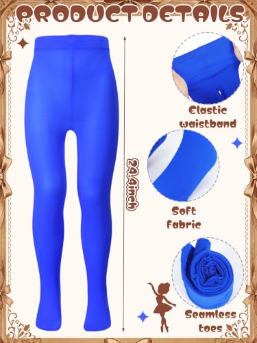 Image of Fourluoo 3 Pairs Girls Tights Colorful Pantyhose Soft Thigh High Sock Seamless Dance Leggings Wedding Tights for Girl