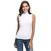 Produktbild Loveso Damen Ärmellos Crop Bekleidung Dünn Rollkragenpullover Basic Shirt Langarm Leicht Stretch Rolli als Unterhemd