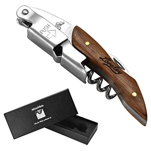 LORELEY MITTELRHEIN Germany Premium Kellnermesser | Korkenzieher | Weinöffner | Flaschenöffner aus Olivenholz & Edelstahl Cover