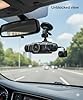 Dashcam Auto sans Fil 4K 360° Avant arrière intérieur,caméra Voiture 360 degrés Surveillance Parking G‑Sensor Boucle Enregistrement