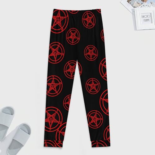 Baphomet Satan Satanic Sabbatic Goat Men's Pajama Pants Soft Lounge Bottoms with Pocket Sleep Pants Loungewear 6