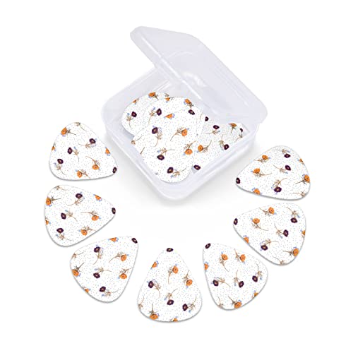 Lot de 12 médiators pour guitare électrique basse acoustique Motif fleurs et pois blancs - Les Beatles, Paul McCartney, John Lennon, RIngo Starr, George Harrison Lot de 12 médiators pour guitare électrique basse acoustique Motif fleurs et pois blancs – Image 4