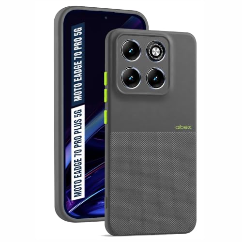 Image of AIBEX Premium Back Cover Case Compatible for Motorola Edge 70 Pro Plus 5G / Motorola Edge 70 Pro 5G|Scratch & Drop Tested Shockproof Matte Texture Case with Soft Microfibre Lining|Slim Fit - Grey