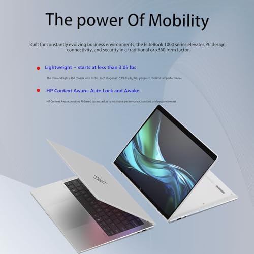 Image of HP EliteBook x360 1040 G11 2-in-1 Business AI Laptop, 14 inch FHD+ Touchscreen, Intel Core Ultra 7 155H vPro, Intel Arc Graphics, 32GB DDR5, 2TB SSD, FP, Backlit, 5MP IR Camera, Win 11 Pro, w /Bundle