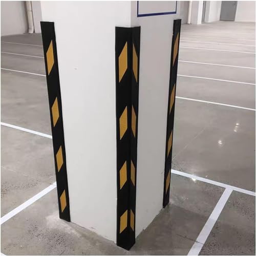 Protection d'angle murale pour colonnes de garage anti-collision élastique jaune noir 80 cm