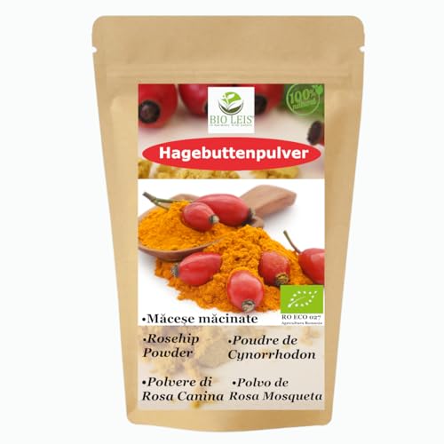 BIO Hagebuttenpulver I 1 kg I Hagebutte gemahlen I aus kontrolierter Wildsammlung I aus ganze Hagebutte I Bio Leis