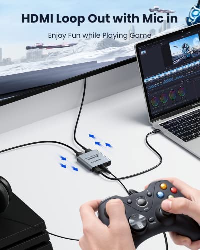 Video Capture Card, Viagkiki 4K Hdmi Capture Card,Game Capture Card For Live Streaming/Video Recording/Screen Sharing/Game Playing, Recording Work With Pc/Ps4/Xbox/Switch/Dslr/Obs #TOP3