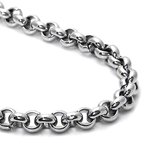 True Titanium 6MM Rolo Men's Necklace Chain (Length 16