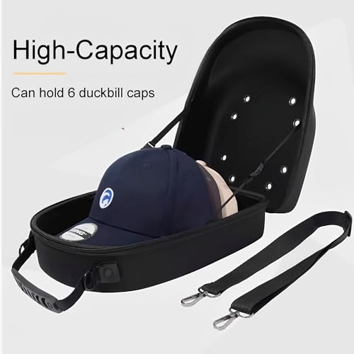XSQD Baseball Cap Aufbewahrungs Box, Kann 6 Baseballkappen, Atmungsaktive und Verschleißfeste Hutboxen, Geeignet für die Tägliche Lagerung oder Reise Tragen Staubhut Cap Aufbewahrung Tasche