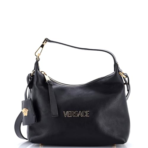 Versace, Pre-Loved Tag Hobo Leather, Black