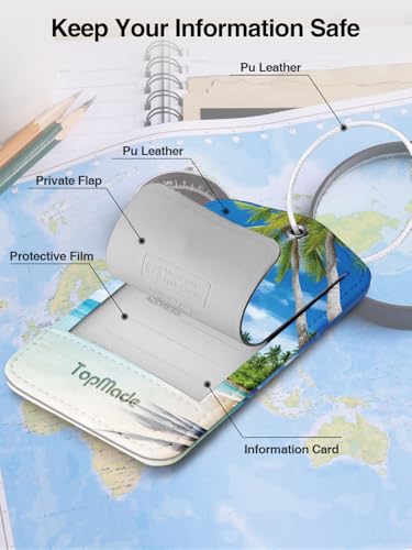 Image of TopMade Luggage Tags, Works with Apple Find My, Smart Suitcase Tag Tracker