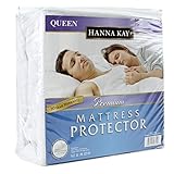 Hanna Kay Premium 100% Waterproof Mattress Protector ,Hypoallergenic - 10 Year Warranty Queens Size