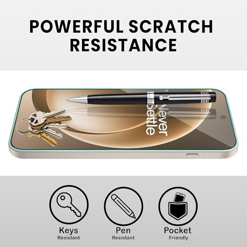 Image of FIRST MART Tempered Glass for OnePlus 15, 9H Full-Glue Screen Protector, 3D Edge-to-Edge, HD Clear, Oleophobic, Case-Friendly, Black, Pack of 1