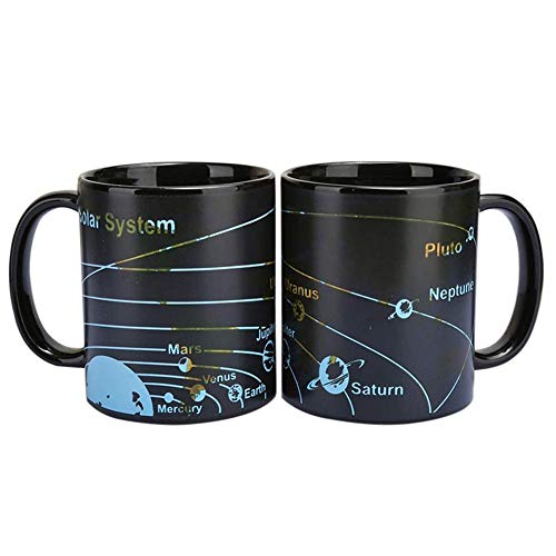 QYLJX Magic Mug, Magic Solar System Erde Keramik Farbwechsel Kaffeetasse Teetasse, Geburtstagsgeschenke, ideal für Kaffee, Tee, Milch oder heiße Schokolade, 350ml Cover