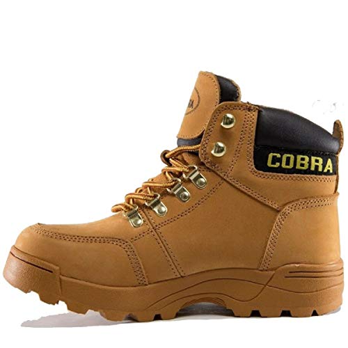 Men's Cobra 6" Work Boots C707 Waterproof Soft Toe Tan Leather4