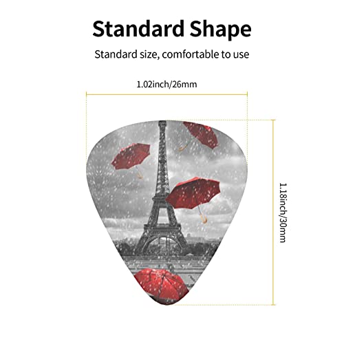 Ensemble de 12 médiators de guitare tour Eiffel avec parapluie rouge pour guitare acoustique, guitare électrique… - Les Beatles, Paul McCartney, John Lennon, RIngo Starr, George Harrison Ensemble de 12 médiators de guitare tour Eiffel avec parapluie rouge pour guitare acoustique, guitare électrique… – Image 5