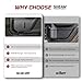 SHEAM Metal Front Door Storage Pockets for Jeep Wrangler JK JKU（2007-2017）, Sturdy Door Organizer Box Pockets Insert Accessories for Replace Sagging Nets -2 PCS