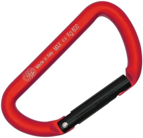 Kong Mini D Aluminum Carabiner, Premium Straight Gate Accessory Clip for Keys, Backpacks, and Outdoor Gear, Lightweight 6kN Load Capacity Utility Hook, Durable Everyday Carry Carabiner Made in Italy