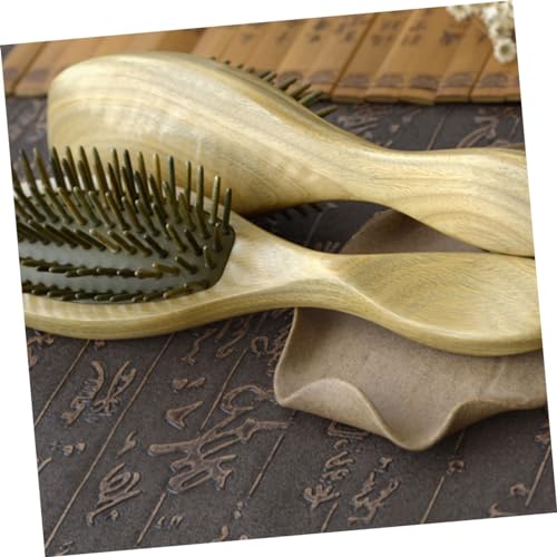 Brosse à cheveux coussin bois ergonomique démêlante