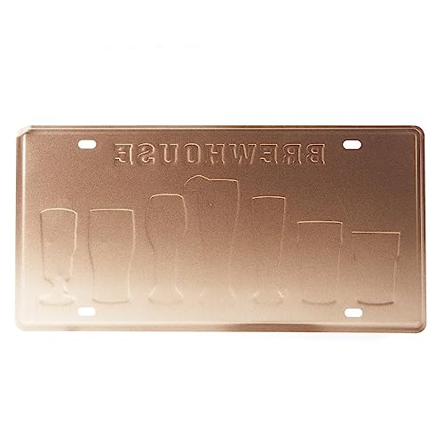 Image of Brewhouse Brands Multipurpose Metal Signs - License Wall Plate, Decorative Car Tag - Ideal for Cafe, Restaurant, Shop, Home, Hotel, Club, Office, Living Area