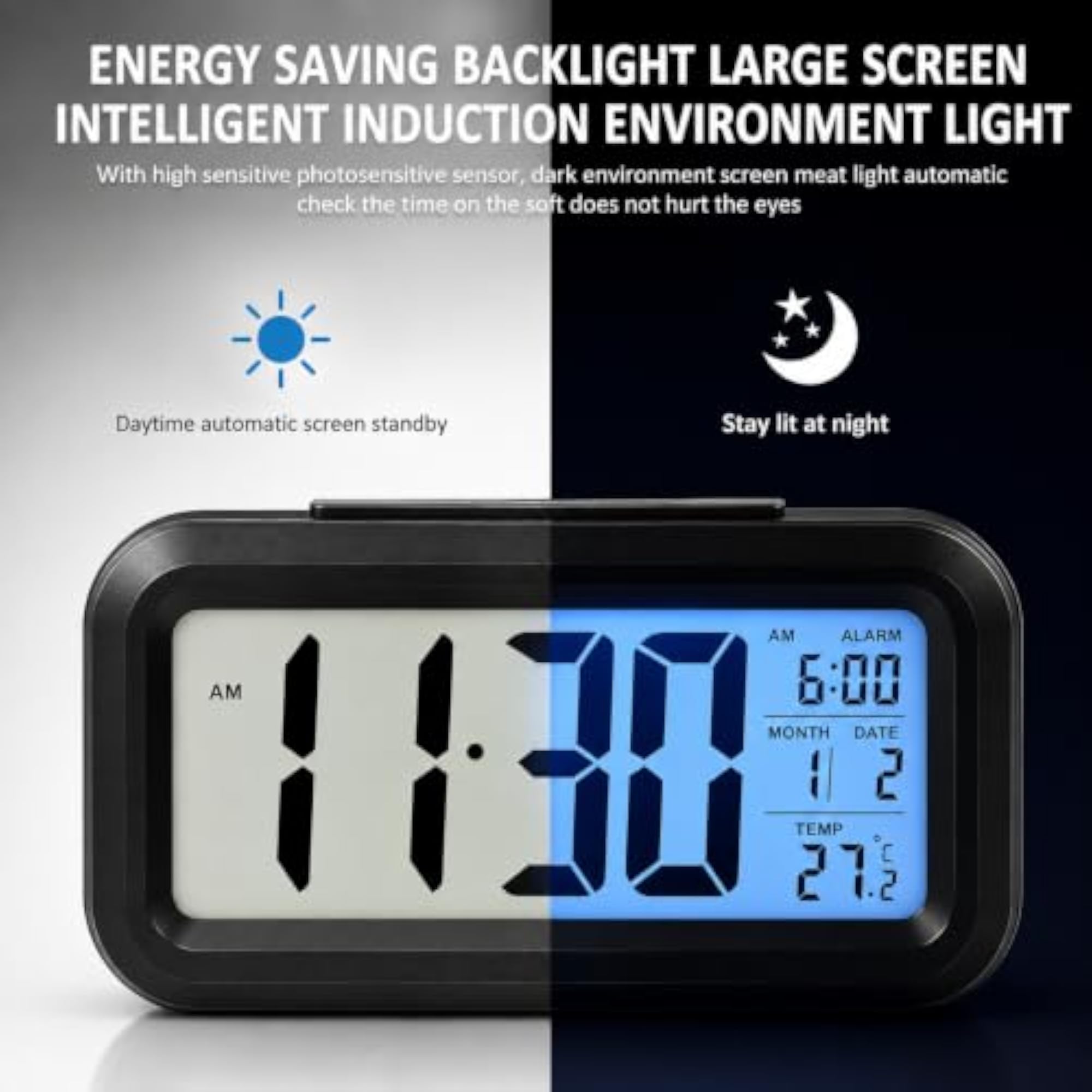 Digital Alarm Clock with Automatic Sensor