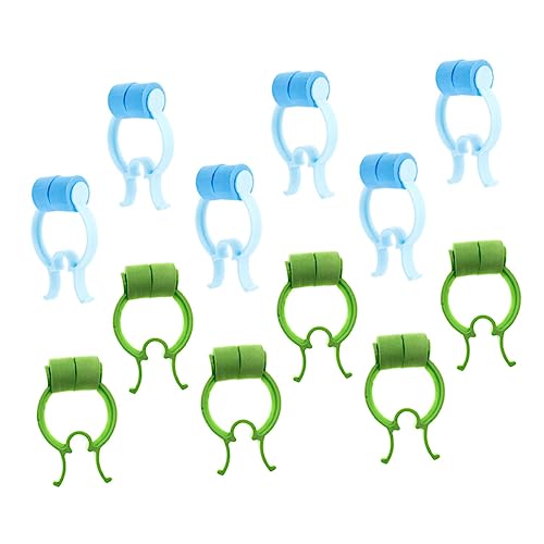 PartyKindom Clip per Fissaggio Nasale Antiscivolo in Plastica, 12 Pezzi (Blu e Verde), Clip Fermaepistassi Leggera e Comoda per Uso Quotidiano Durante Lettura, TV e Pasti