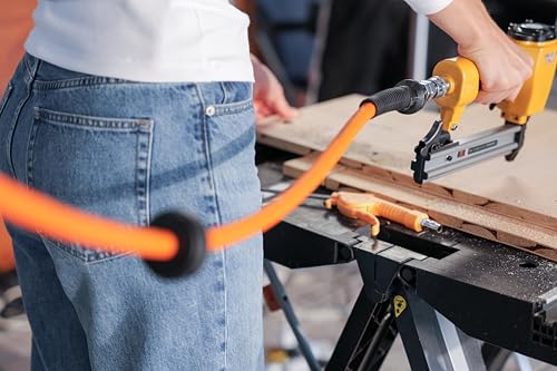 Giraffe Tools Automatischer Druckluftschlauch Aufroller mit 3/8 Druckluft Schlauch, 15m+1m Wandmontage Druckluftschlauchtrommel mit 1/4 Schnellkupplung 300 PSI