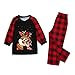 Weihnachtspyjama Familie Set für Damen Herren Junge Mädchen Weihnachten Familie PJs Zweiteiliger Schlafanzug Langarm Tops und Lange Hosen Nachtwäsche Christmas Pyjama Soft Sleepwear Hausanzug