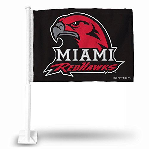 Rico Miami of Ohio RedHawks 14x19 Double Sided Window Mount Car Flag
