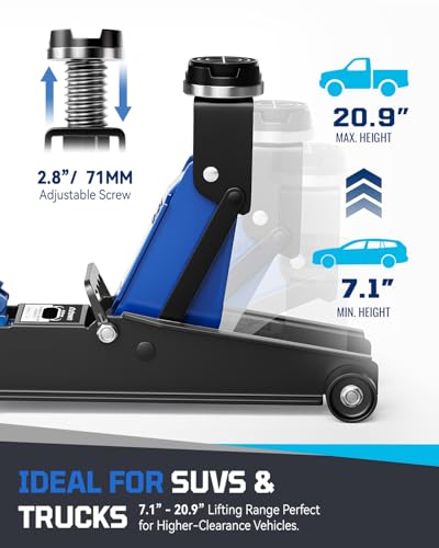 AUTOWN 3 Ton Floor Jack for SUVs Trucks