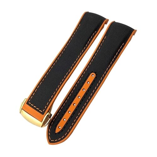 Bracelet de montre 21mm nylon silicone fluor pour Omega Seamaster 300