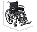 Drive Medical Cruiser III Light Weight Wheelchair with Flip Back Removable Arms, Full Arms, Elevating Leg Rests, 16'' Seat