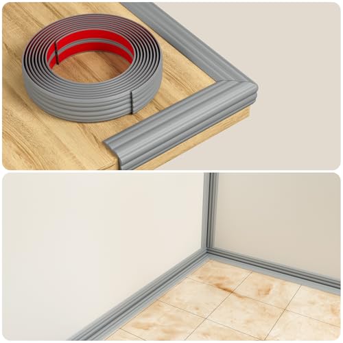 Garniture d'angle à décoller et à coller moulure flexible 12,2 m pour angle intérieur extérieur - 5