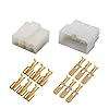 AJOHBM 1/5/10/20 Ensembles 6 Broches 6.3 MM Connecteur Blanc De Câblage Automatique 6120-2063 6070-6481 Prise Mâle Femelle Automobile Avec Bornes( Color:6p Male Female,Size:20 Sets