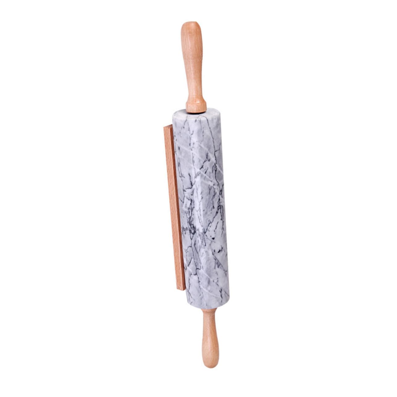 LABRIMP Rouleau à Pâtisserie en Marbre Manche en Bois, Simple Design