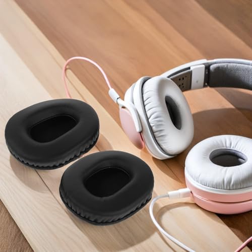 2 Piezas Cubiertas Ovaladas de Espuma para Auriculares, Reemplazo de Almohadillas para Auriculares y Headsets de Oficina, Resistentes al Sudor, Protector de Almohadillas, Negro 100x80mm para Uso Prolongado miniatura 7