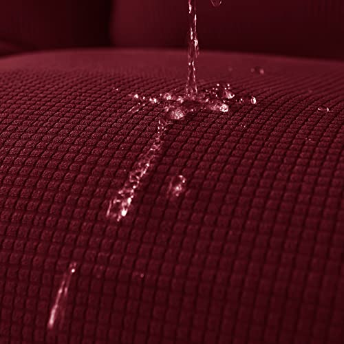 Image of FORCHEER Office Chair Armrest Covers Stretchable Water Resistant Spandex Stretch Jacquard Elastic Band Computer Office Chair Arm Pad Covers Chair Slipcover for Desk Chairs Arm 2P-Wine Red
