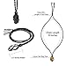 Anjiucc Natural Gemstone Crystal Black Tourmaline Pendant Necklace Stone Holder Necklace Cord Hand-Woven Necklace with Adjustable Length for Women Men