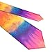 DORKEIXIA Pastel Colorful Tie Dye Rainbow Purple Pink Print Men'S Novelty Tie Necktie Neckties For Mens Wedding Party Work Casual Holiday Party Gifts