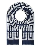 Majea Halstücher Damen Tuch Kopftuch Halstuch Schal Damen-Schal Tücher Damen Stola (880030) (blau 7), Einheitsgröße