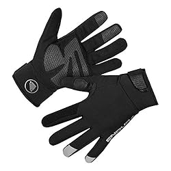 ENDURA Strike Ciclismo Guante para Hombre, Negro, ...: Los tejidos exteriores elásticos con acabado DWR libre de PFC ecológico proporcionan una gran flexibilidad Membrana interna totalmente impermeable y transpirable Forro aislante de reducido tamaño y de secado rápido Palma duradera de cuero sintético c...