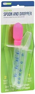 Ezy Dose Kids Oral Liquid Medicine Dropper and Spoon Kit, For Baby & Toddler, 5mL/1 TSP Capacity, Calibrated, Colors May Vary, 2 Piece Set, Made in the USA