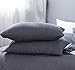 SORMAG Duvet Cover King Size 3 Piece, 100% Washed Cotton Comforter Cover, 800 Thread Count Solid Color and Ultra Soft with Zipper Closure, Corner Ties, Simple Bedding Style, Gray