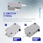 BlueStars KW3A Interrupteur de porte four micro-ondes 16Amp 125V/250V (2 Ouvrir normalement & 1 Normalement fermer) Kit de commutateur de verrouillage de porte